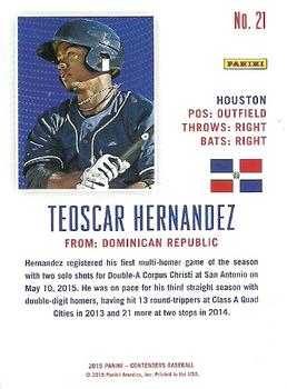 2015 Panini Contenders - Passports #21 Teoscar Hernandez Back