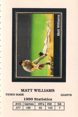 1991 Ballstreet - Oversized #36 Matt Williams Front