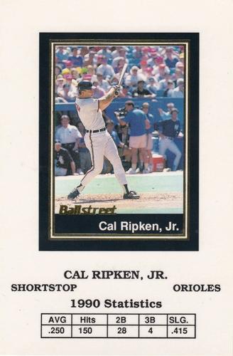 1991 Ballstreet - Oversized #49 Cal Ripken Jr. Front