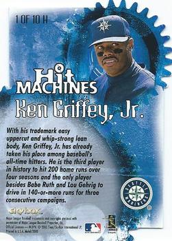 2000 Metal - Hit Machines #1 H Ken Griffey, Jr. Back
