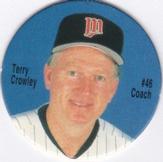 1995 Coca-Cola Minnesota Twins Pogs SGA #NNO Terry Crowley Front