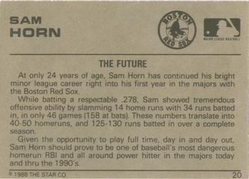 1988-89 Star Gold #20 Sam Horn Back