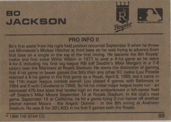 1988-89 Star Gold #88 Bo Jackson Back