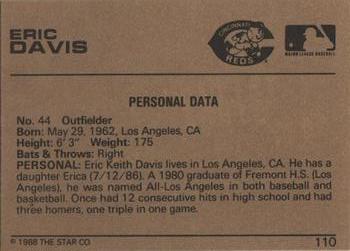 1988-89 Star Gold #110 Eric Davis Back