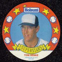 1990 Holsum Discs #3 Tom Henke Front