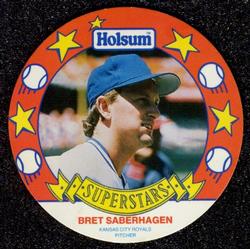 1990 Holsum Discs #5 Bret Saberhagen Front