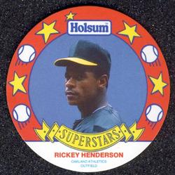 1990 Holsum Discs #8 Rickey Henderson Front