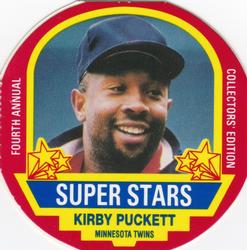 1990 MSA Super Stars Discs #13 Kirby Puckett Front