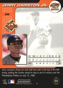 2000 Pacific - Premiere Date #54 Jerry Hairston  Back