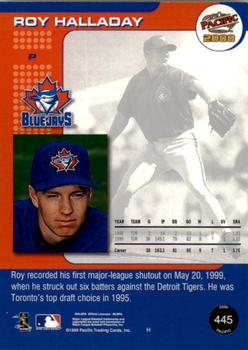 2000 Pacific - Ruby #445 Roy Halladay  Back