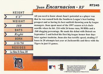 1998 Score Rookie & Traded #RT245 Juan Encarnacion Back