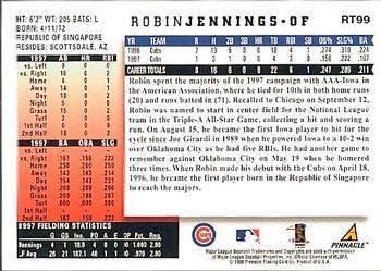 1998 Score Rookie & Traded #RT99 Robin Jennings Back