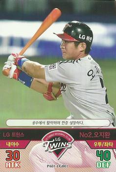 2015 SMG Ntreev Baseball's Best Players Hell's Fireball #PA01-LG001 Ji-Hwan Oh Front
