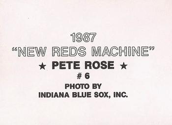 1987 New Reds Machine (unlicensed) #6 Pete Rose Back
