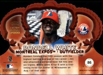 2000 Pacific Crown Royale - Premiere Date #86 Rondell White  Back