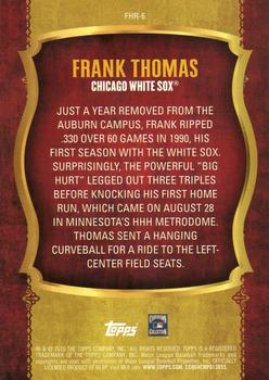 2015 Topps - First Home Run (Series Two) #FHR-6 Frank Thomas Back