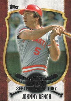 2015 Topps - First Home Run (Series Two) #FHR-7 Johnny Bench Front