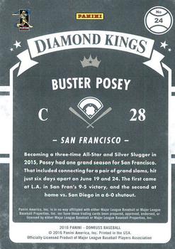 2016 Donruss #24 Buster Posey Back