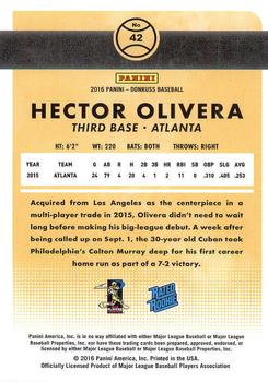 2016 Donruss #42 Hector Olivera Back