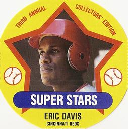 1989 Super Stars Discs #11 Eric Davis Front