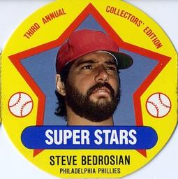 1989 Super Stars Discs #15 Steve Bedrosian Front