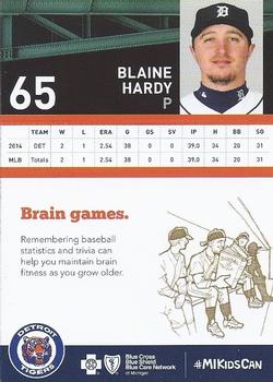 2015 Detroit Tigers Kids Opening Day #NNO Blaine Hardy Back