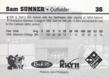 1999 Fargo-Moorhead RedHawks #NNO Sam Sumner Back