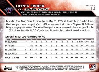 2016 Topps Pro Debut #12 Derek Fisher Back