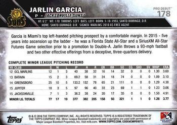 2016 Topps Pro Debut #178 Jarlin Garcia Back