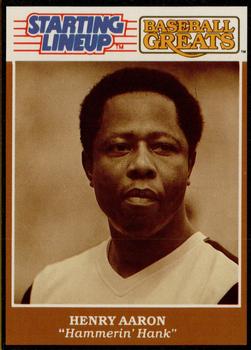 1989 Kenner Starting Lineup Cards Baseball Greats #4121135000 Henry Aaron Front
