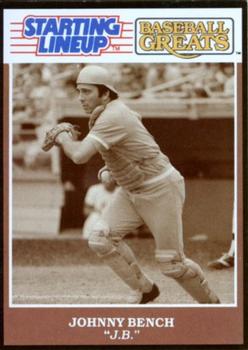 1989 Kenner Starting Lineup Cards Baseball Greats #4121139000 Johnny Bench Front
