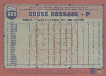 2016 Topps Archives #223 Goose Gossage Back