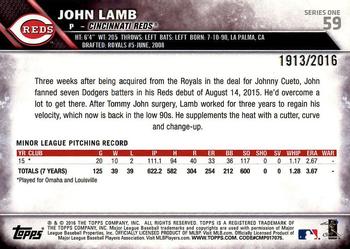 2016 Topps - Gold #59 John Lamb Back