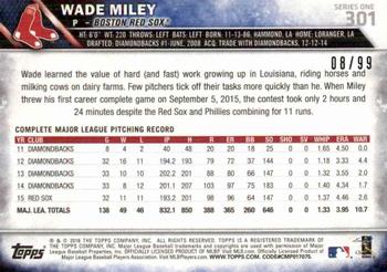 2016 Topps - Vintage Stock #301 Wade Miley Back