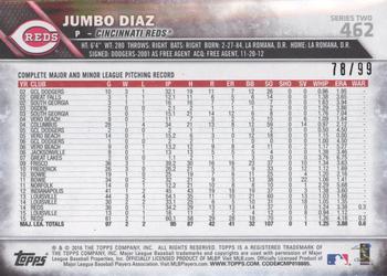 2016 Topps - Vintage Stock #462 Jumbo Diaz Back
