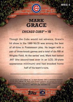 2016 Topps - 100 Years at Wrigley Field #WRIG-4 Mark Grace Back