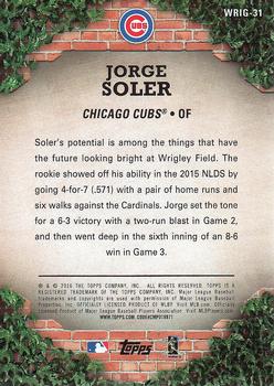2016 Topps - 100 Years at Wrigley Field #WRIG-31 Jorge Soler Back