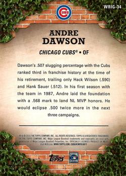 2016 Topps - 100 Years at Wrigley Field #WRIG-34 Andre Dawson Back