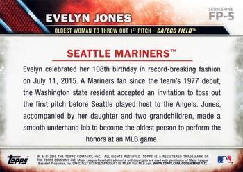 2016 Topps - First Pitch (Series 1) #FP-5 Evelyn Jones Back