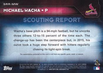 2016 Topps - Scouting Report Relics #SRR-MW Michael Wacha Back
