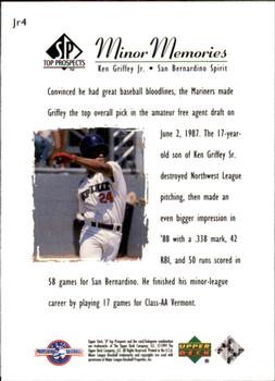 2000 SP Top Prospects - Minor Memories #JR4 Ken Griffey Jr.  Back