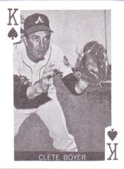 1969 Globe Imports Playing Cards Gas Station Issue #K♠ Clete Boyer Front