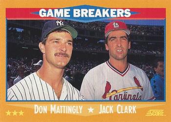 1988 Score #650 Don Mattingly / Jack Clark Front