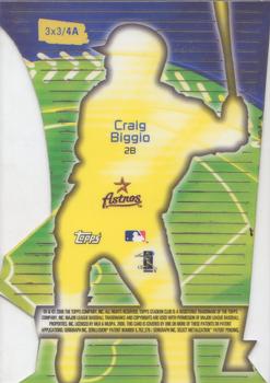 2000 Stadium Club - 3 X 3 Luminous #4A Craig Biggio Back