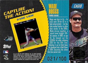 2000 Stadium Club - Capture the Action Game View #CAG18 Wade Boggs  Back
