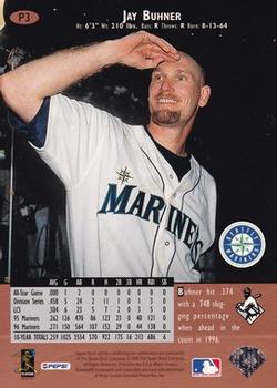 1997 Upper Deck Seattle Mariners Stadium Giveaway #P3 Jay Buhner Back