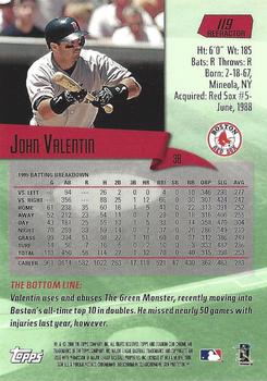 2000 Stadium Club Chrome - Refractors #119 John Valentin  Back