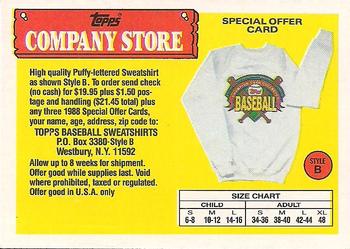 1988 Topps Big - Topps Company Store #NNO Style B Sweatshirt Offer Front