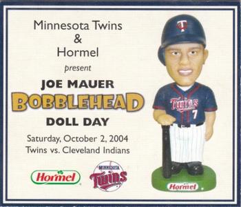2000-09 Minnesota Twins Bobblehead Cards #NNO Joe Mauer Front