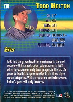 2000 Topps - 21st Century #C10 Todd Helton Back